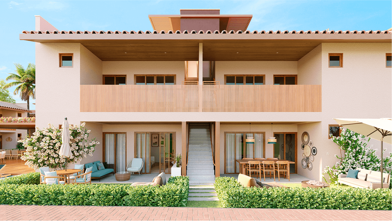 Fachada dos apartamentos